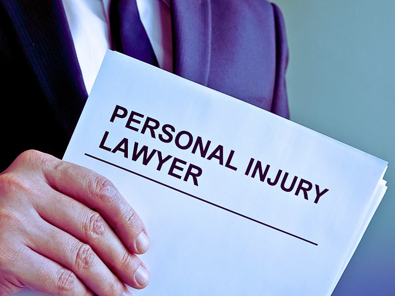 paper with "personal injury lawyer" printed on it